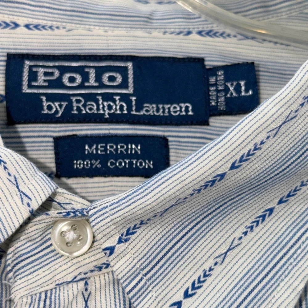 Polo Ralph Lauren Mens XL Merrin Button Down Preppy Classic Academia Coastal Ivy